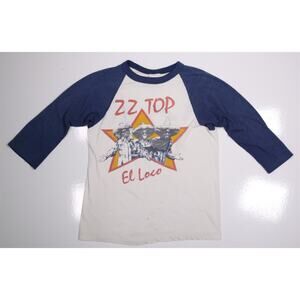 ZZ Top Vintage 1981 El Loco Tour 3/4 Sleeve Baseball T-Shirt True Single Stitch